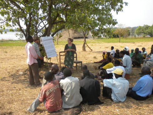 Leading a class and discussion on the methods and techniques of Conservation Farming